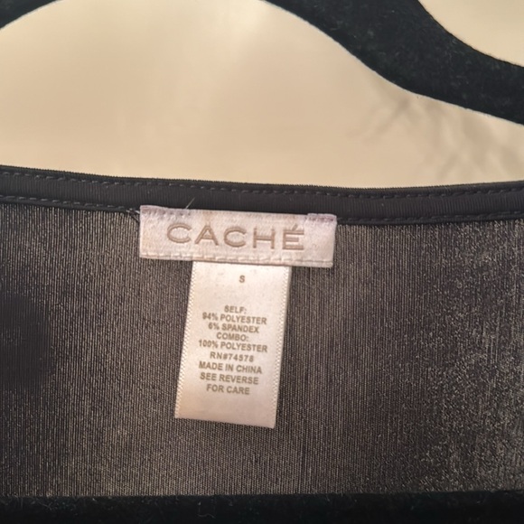 Cache Black Tassel Top | Size Small - Picture 2 of 3